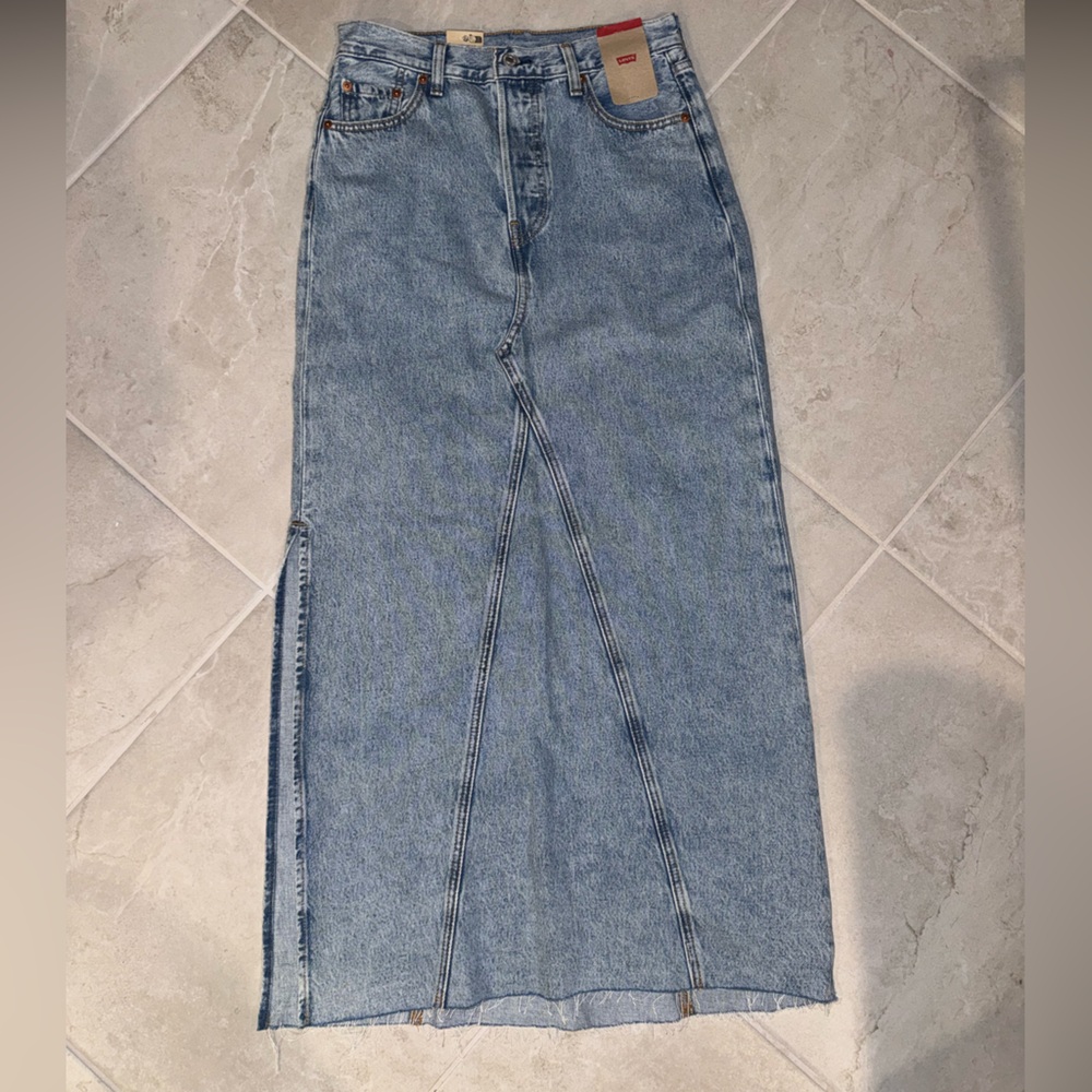 Levi's Blue Denim Maxi Skirt